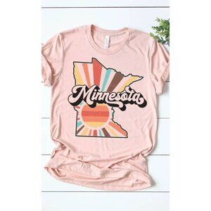 Minnesota Retro State Graphic Tee‎ PLUS 2X